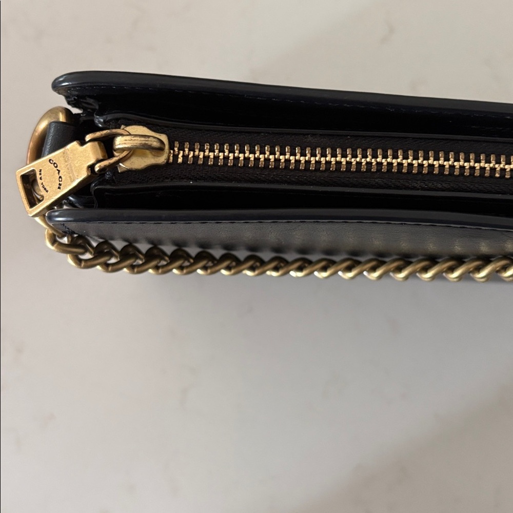 Coach Signature Chain Brass Crossbody Bag - Picture 5 of 10